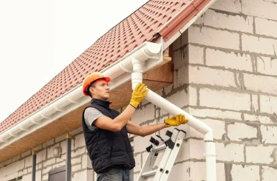 Pose et remplacement de gouttières à Mansan